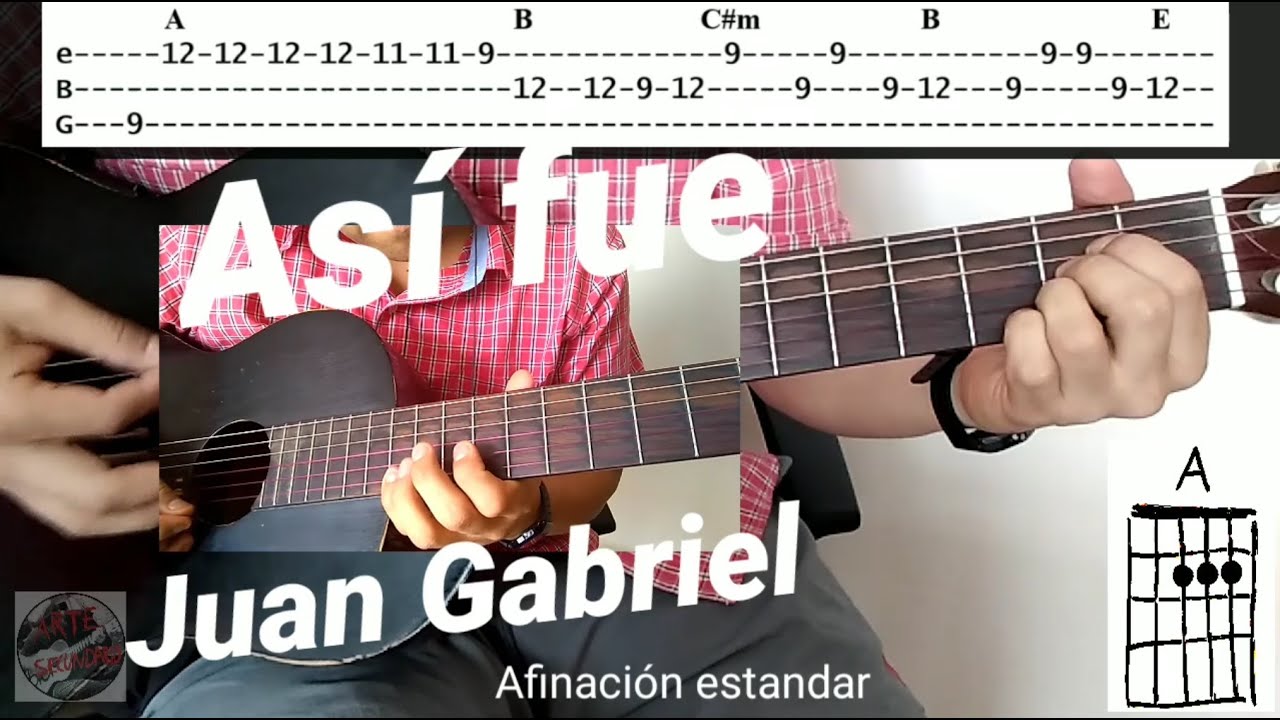 Así fue Juan Gabriel cover (como tocar) guitarra acordes y letra