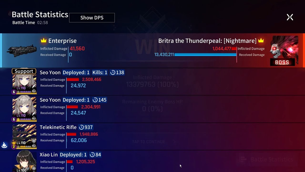 【COUNTER:SIDE】 Awakened Seo Yoon (x2) - Britra 150 Raid (outdated)