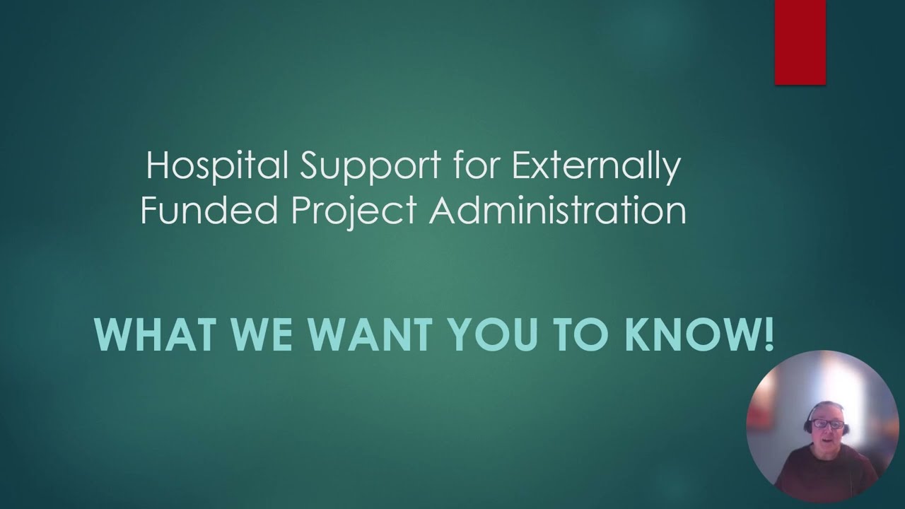 Sponsored Projects: What Hospital Unit Administrators Need to Know