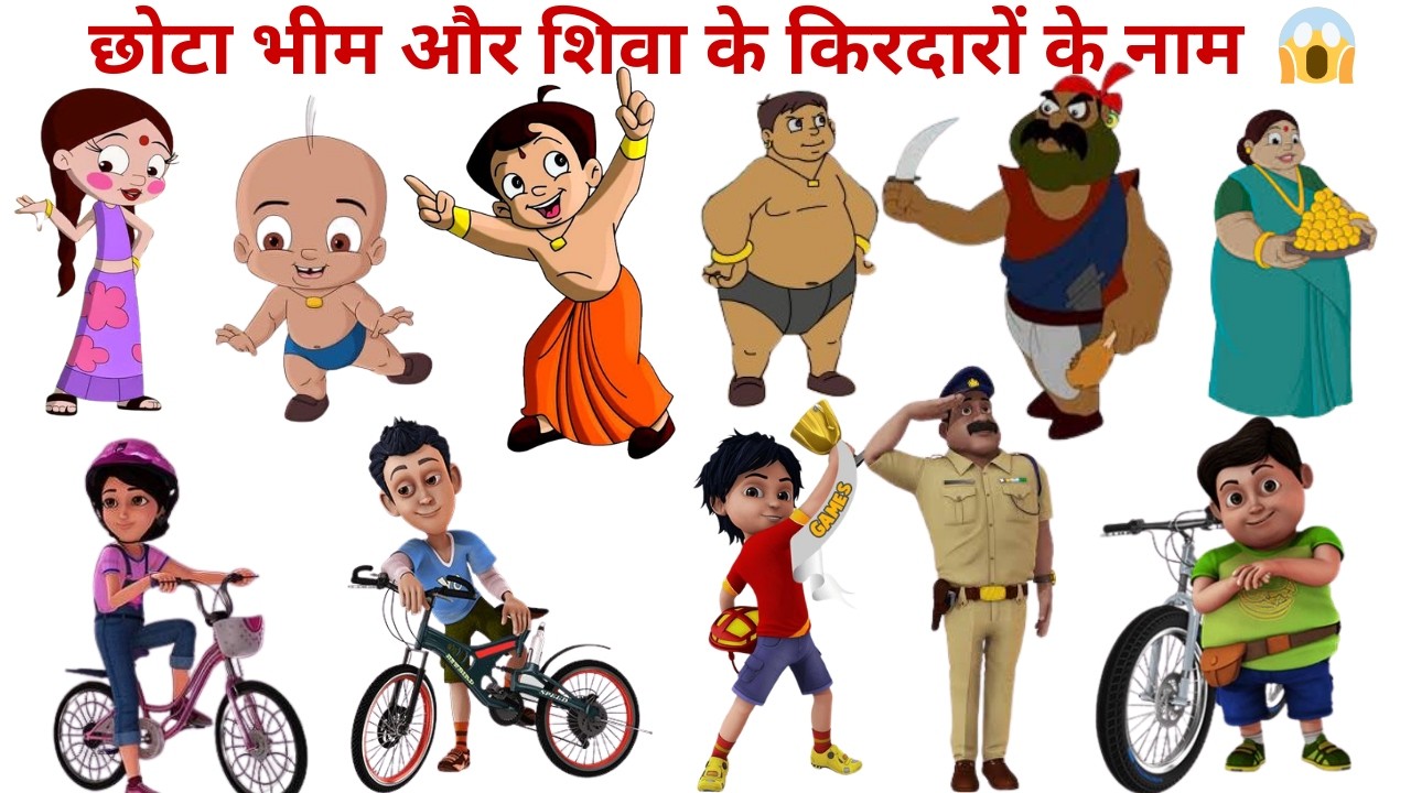 Chhota Bheem & Shiva Characters Name in Hindi & English + Amazing Fun Facts | छोटा भीम और शिवा  😱✨