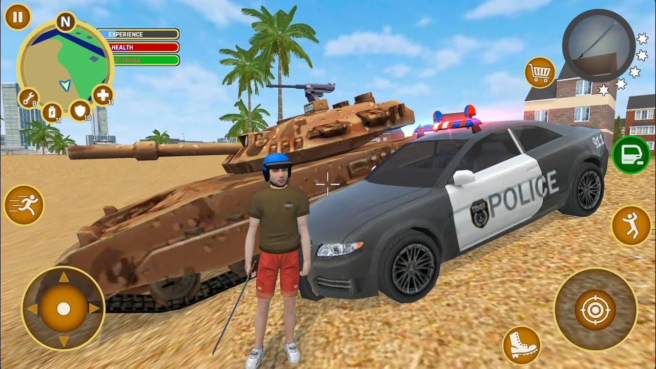 Open City FBI Agent Driving Police Car Army Tank Helicopter and Airplane Flights Gameplay