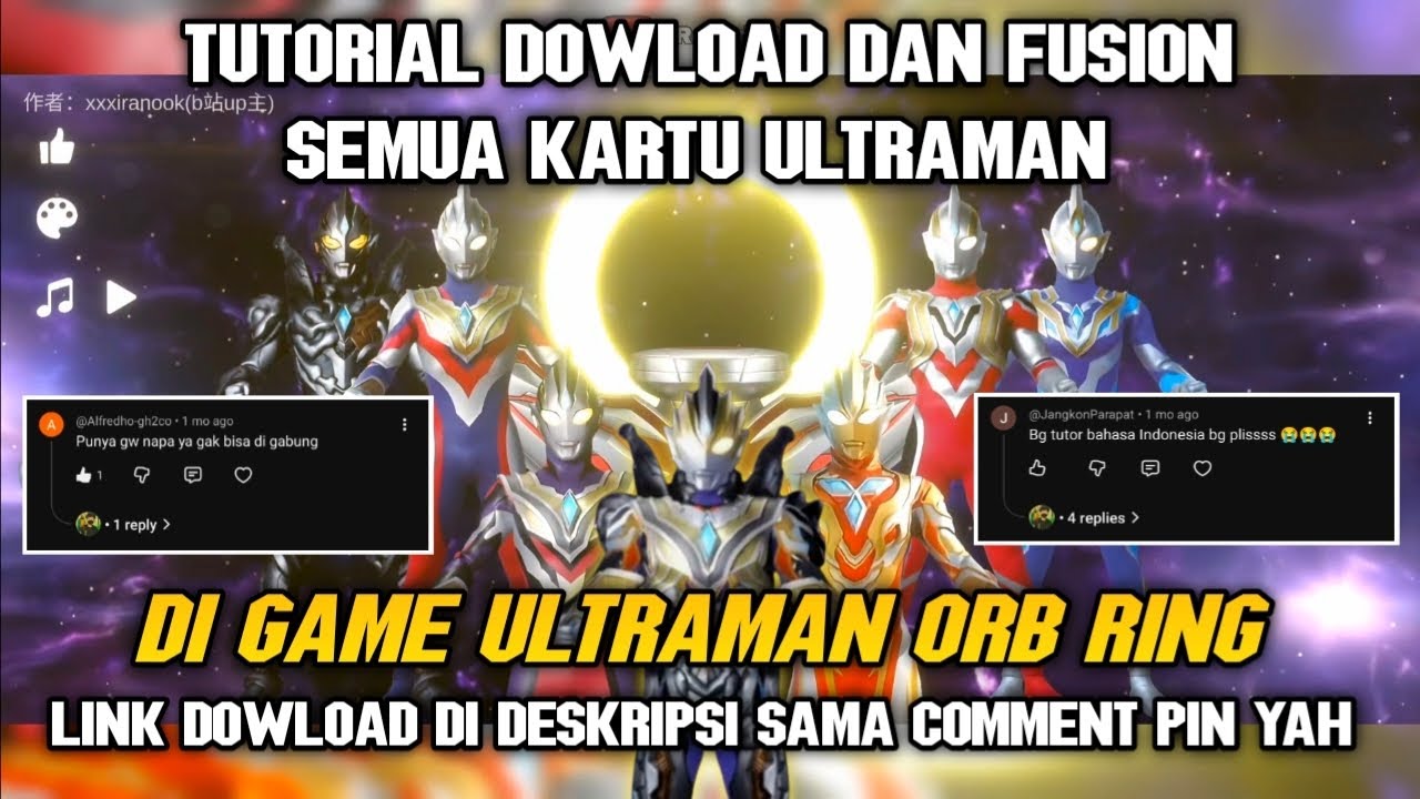 TUTORIAL DOWLOAD DAN FUSION SEMUA KARTU ULTRAMAN DI GAME ULTRAMAN ORB RING 