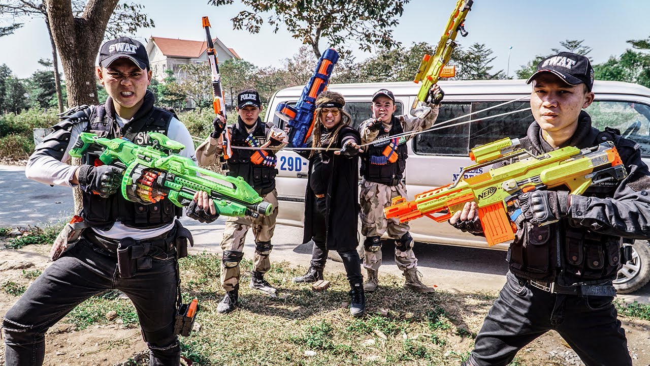 Игра LTT ​​Nerf War: Воины SEAL X Nerf Guns Fight Super Punch Rocket Crazy на вражеской арене