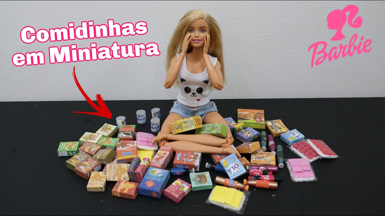 COMO FAZER COMIDINHAS EM MINIATURA PARA BARBIE | MINIATURE FOODS FOR BARBIE