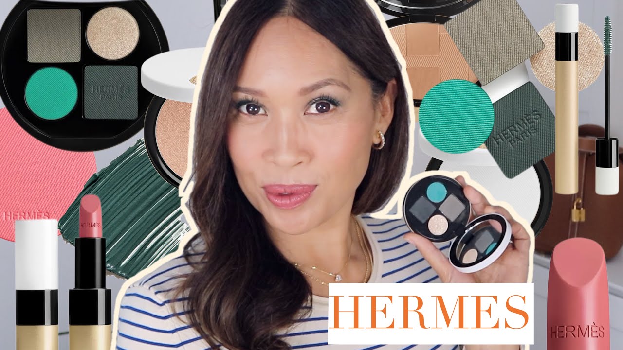 💚 GRWM💚HERMES Ombres d'Hermès 02 Ombres Végétales💚 05 Vert Titien Mascara💚18 Lip💚