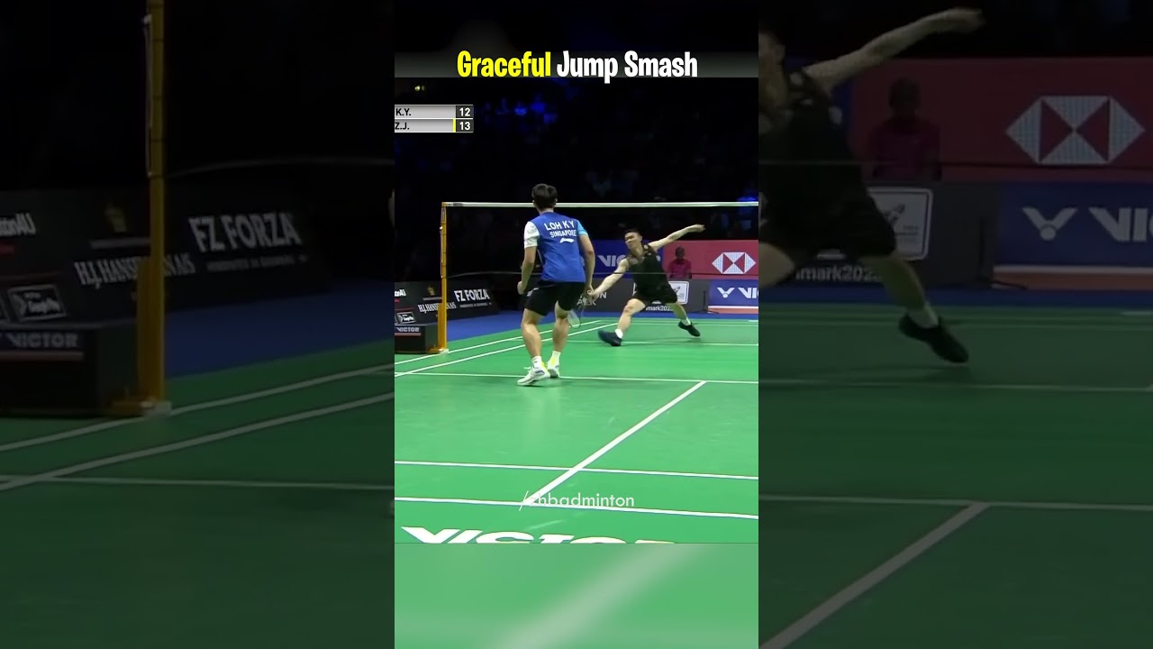 Wonderful JUMP SMASH from Loh Kean Yew! #badminton #denmarkopen2022 #leeziijia #lohkeanyew #bwf