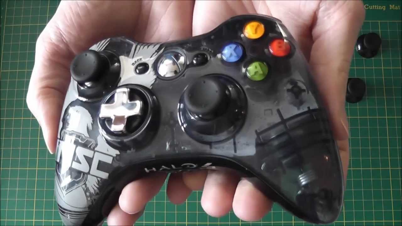 Halo 4 LE Xbox 360 Controller - Mod - Teardown - Overview - Fitting New Thumbsticks