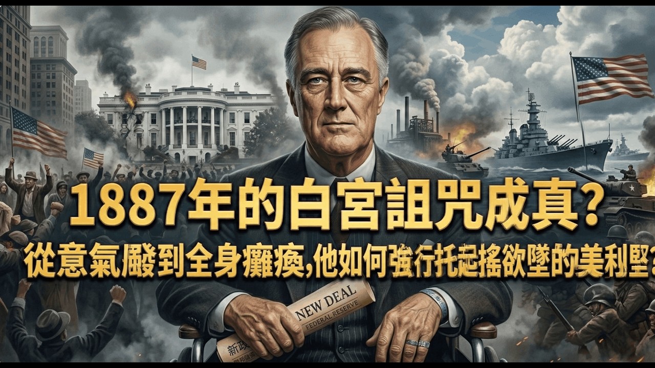 1887年的白宮詛咒成真？從意氣風發到全身癱瘓，他如何強行托起搖搖欲墜的美利堅？#富蘭克林羅斯福 #勵志 #歷史解說 #大蕭條 #權謀