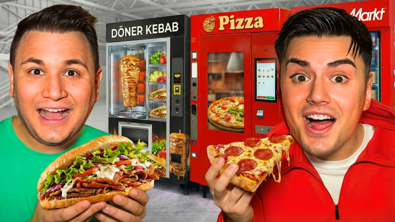 WIR testen krasse AUTOMATEN 😳 (Pizza Automat)