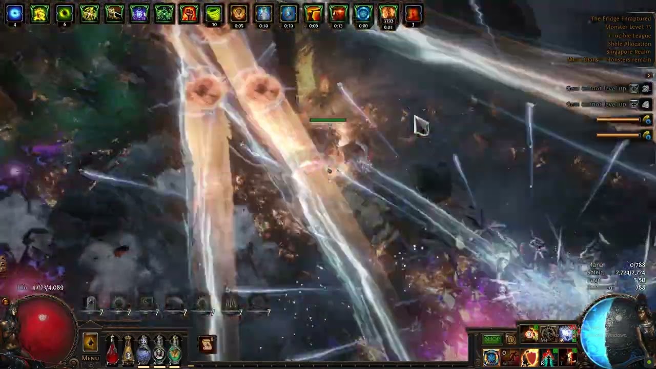[POE3.21]Fire convert SST Deadeye Simulacrum 28-30 gameplay showcase