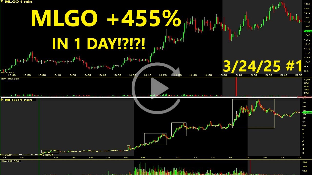 MLGO Stock Replay +455% MicroAlgo Inc Stock Review