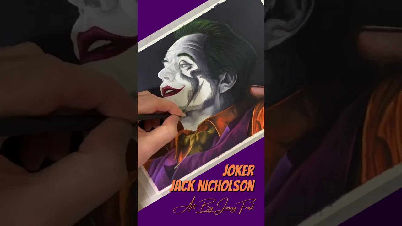 Time Lapse Jack Nicholson Joker Drawing Sketchbook Art