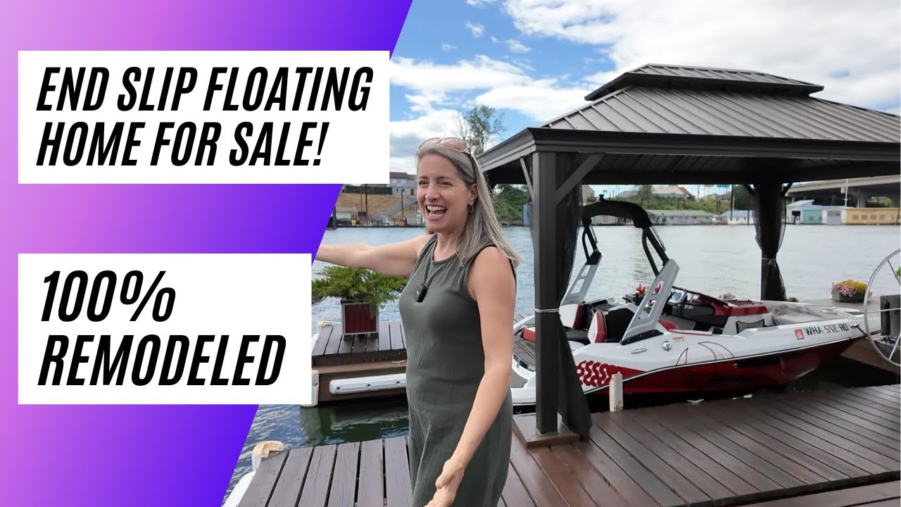 End Slip Floating Home Features High End Remodel!