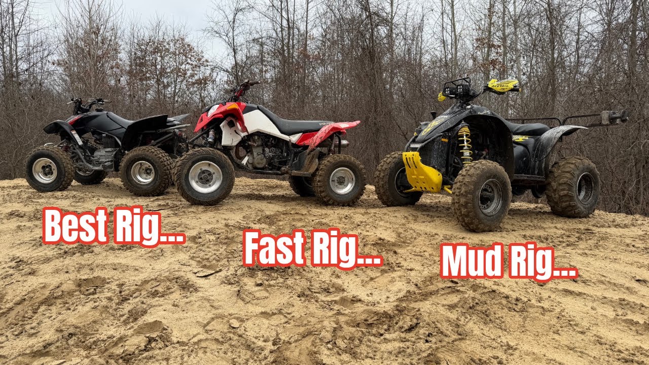 Riding Trails With An Outlaw 525, A TRX250, And A Scrambler 500! 