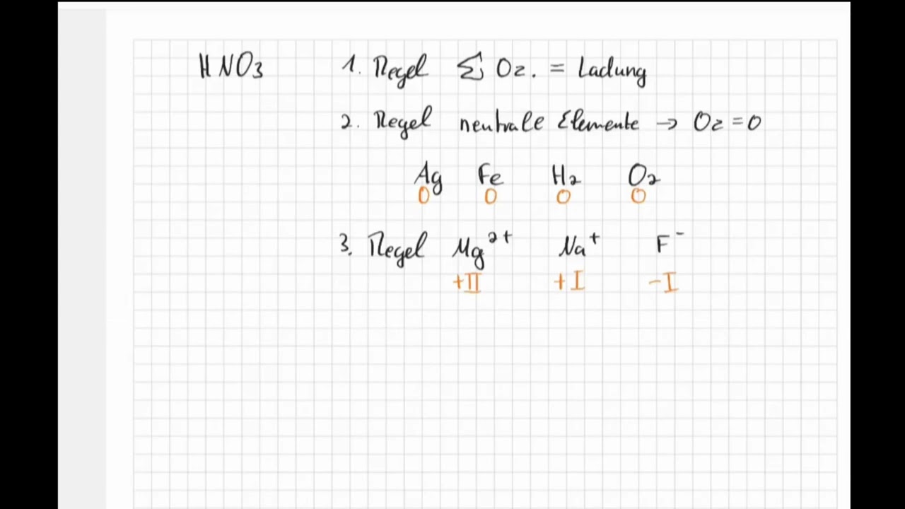 Oxidationszahlen Teil 1 (Chemie für Medizin Pharmazie)