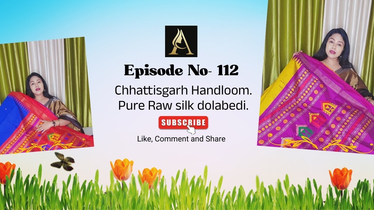 EP - 112 | Chhattisgarh Handloom Pure Raw Silk&nbsp;Dolabedi Saree | Silk Saree | Dolabedi Saree