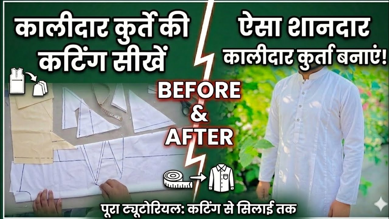 कलीदार कुर्ते की सही कटिंग कैसे करें | Step by Step