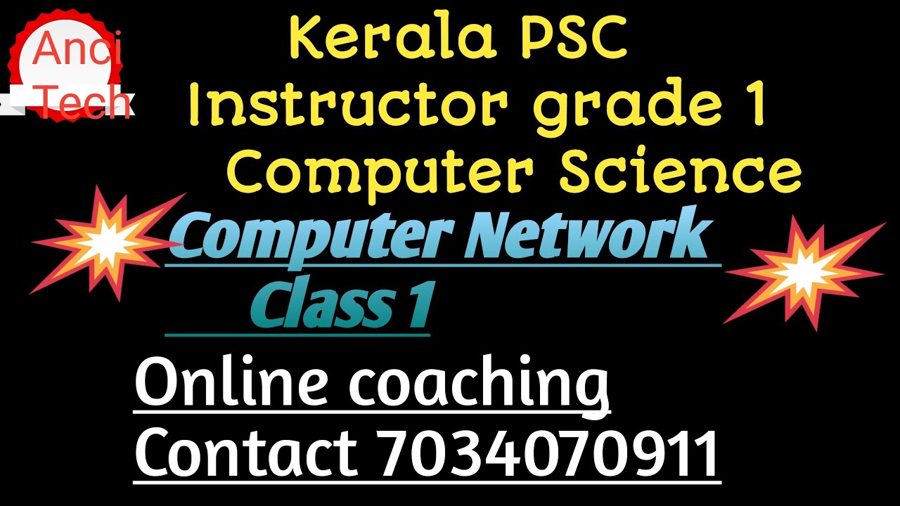 Instructor grade 1 computer science. Onlinecoaching7034070911,Computer network class 1