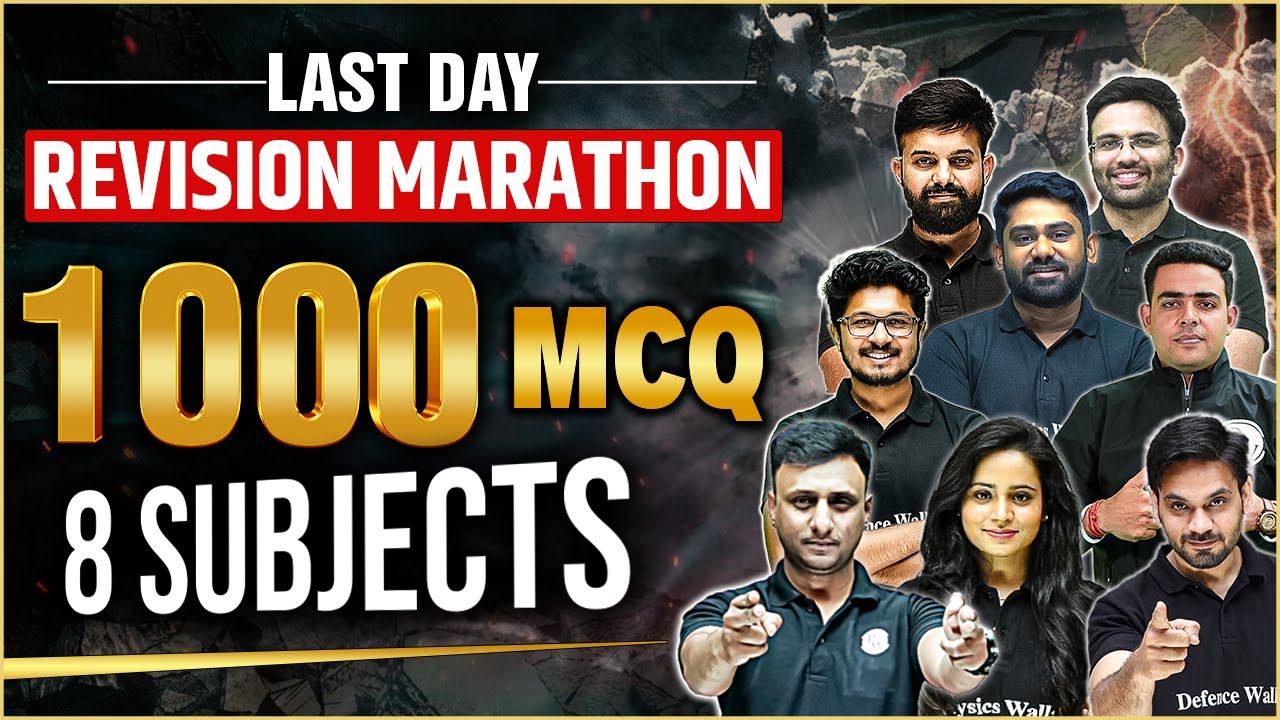 Last Revision Marathon For NDA-2,2023 | 8 Subjects & 1000 MCQs | Defence Wallah