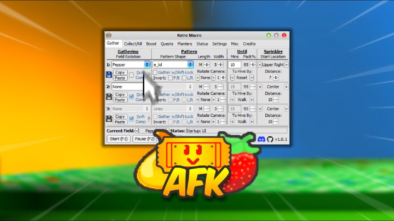 *AFK FRUITS AND HONEY* How To Set Up Macro In Bee Swarm Sim!