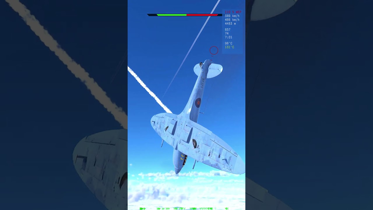 Crazy every time this happens (and kill on Bf 109G) - Spitfire War Thunder Air RB