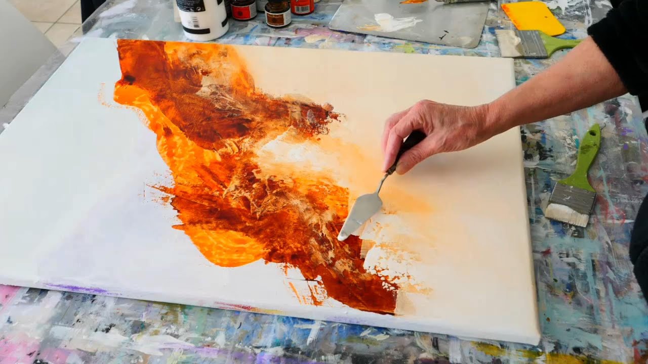How to paint/Peinture acrylique abstraite/Abstract Painting /Pintura acrílica abstracta
