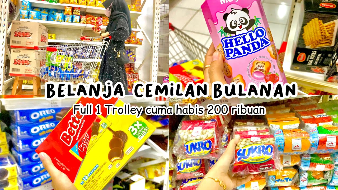 Belanja Bulanan khusus Cemilan | #grocery shopping vlong