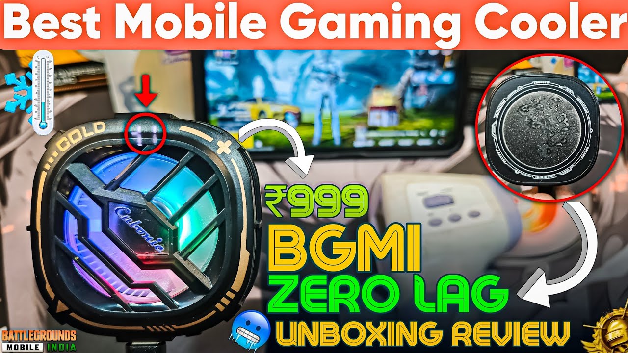 Cubonic X76 Ice Pro Mobile Magnetic Gaming Cooling Fan | Unboxing and Review Gaming Test Best Cooler