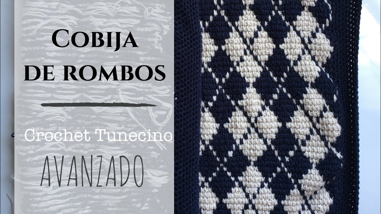 Cobija Tejida en Crochet Tunecino, Tejido Avanzado