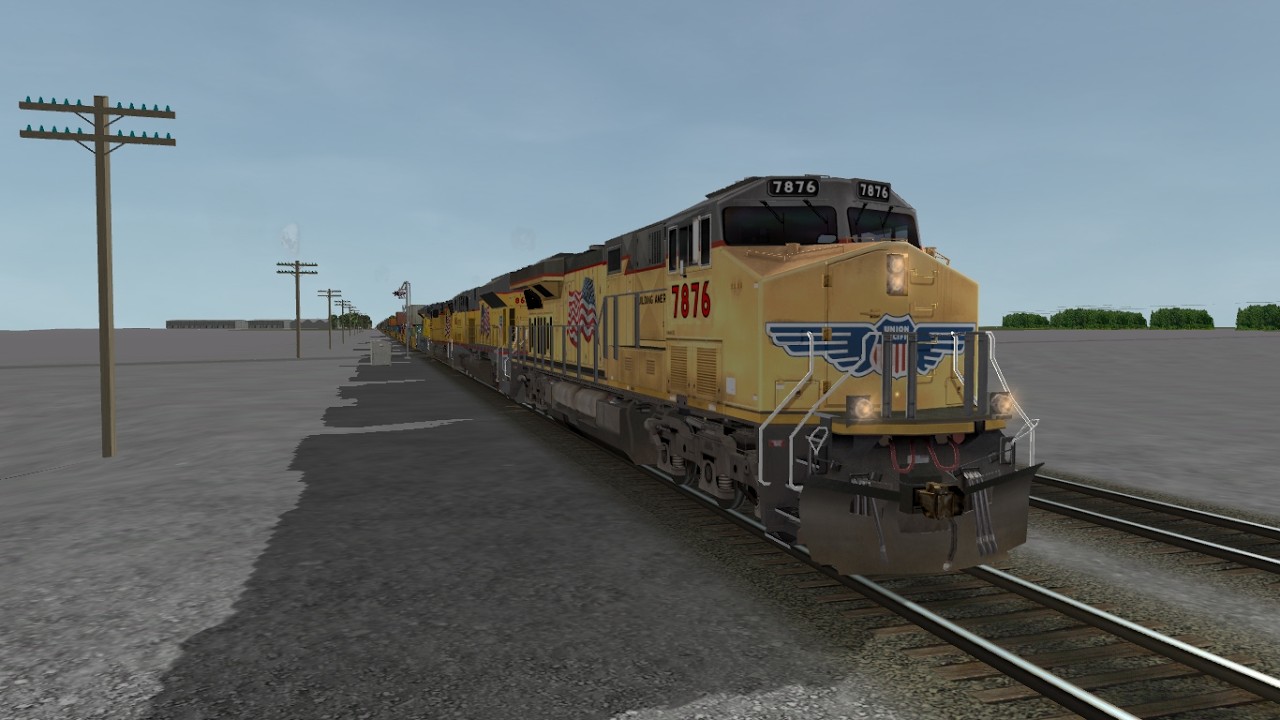 ORTS: High Speed UP C45ACCTE #7876 WB IG4TA-15 At Clinton, IA