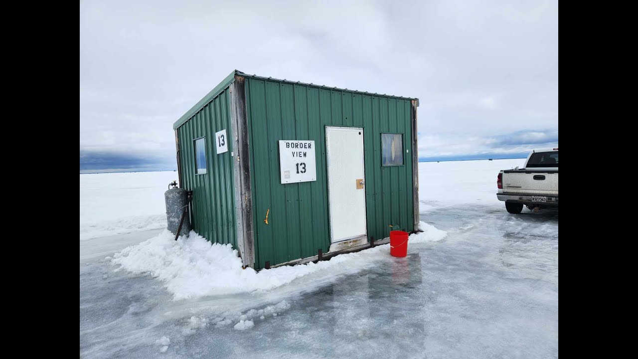 ICE FISHING. Joe and Melissa. Border View Lodge. Lake of the Woods. Northern Minnesota. Great time!