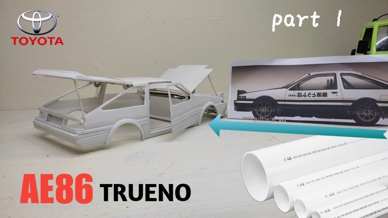 Я ДЕЛАЮ КОРПУС АВТОМОБИЛЯ ИЗ ТРУБЫ ПВХ МОДЕЛИ TOYOTA TRUENO