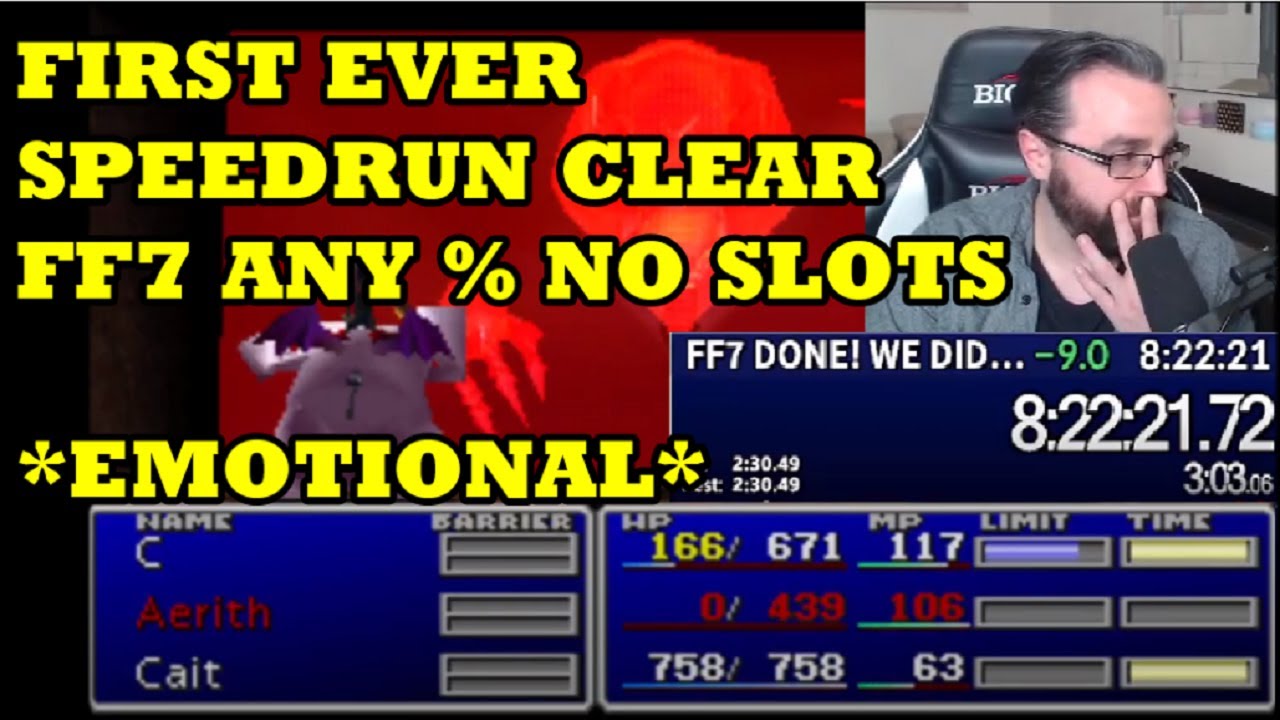 FF7 PSX Digital  Any % No slots - First EVER PB To Clear - 8:22:21