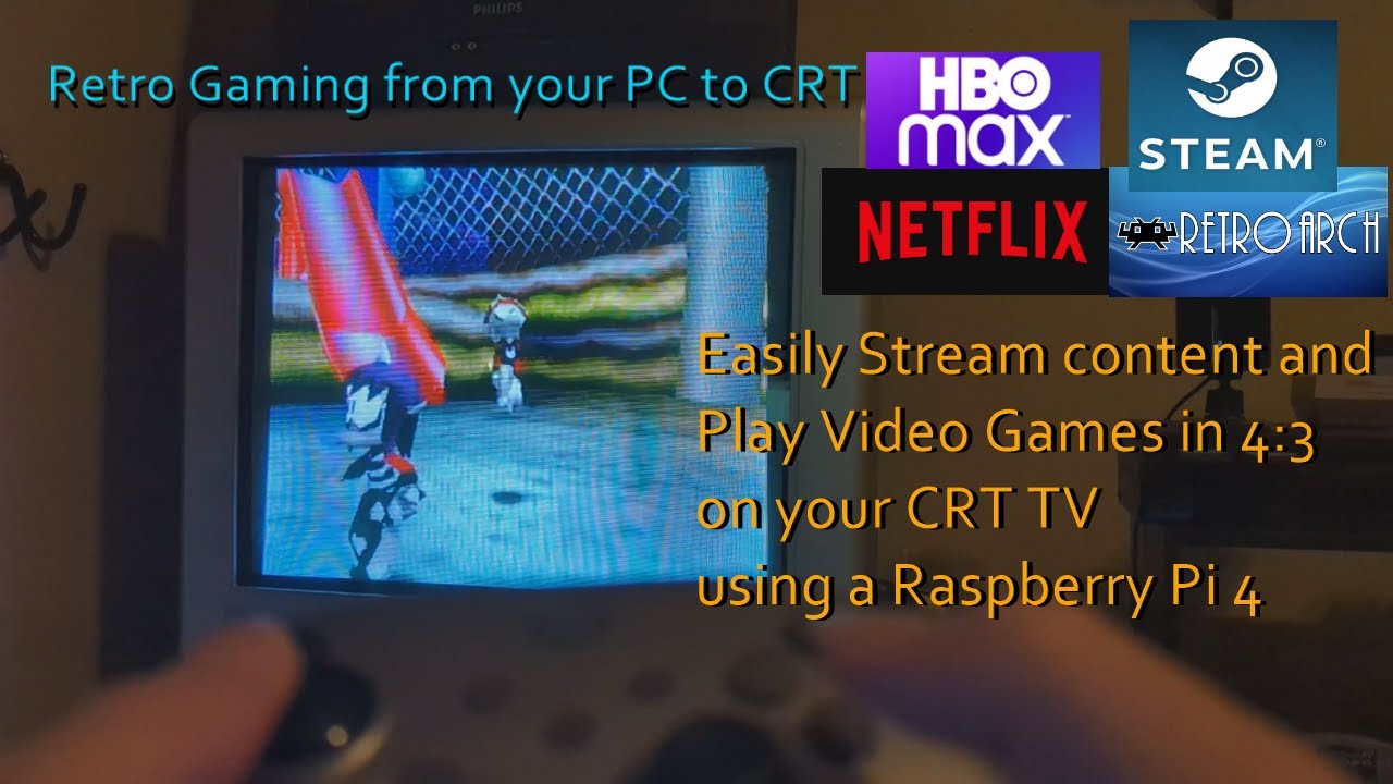 How to Easily Display your PC to a CRT TV for 4:3 Video Game content Using a Raspberry Pi