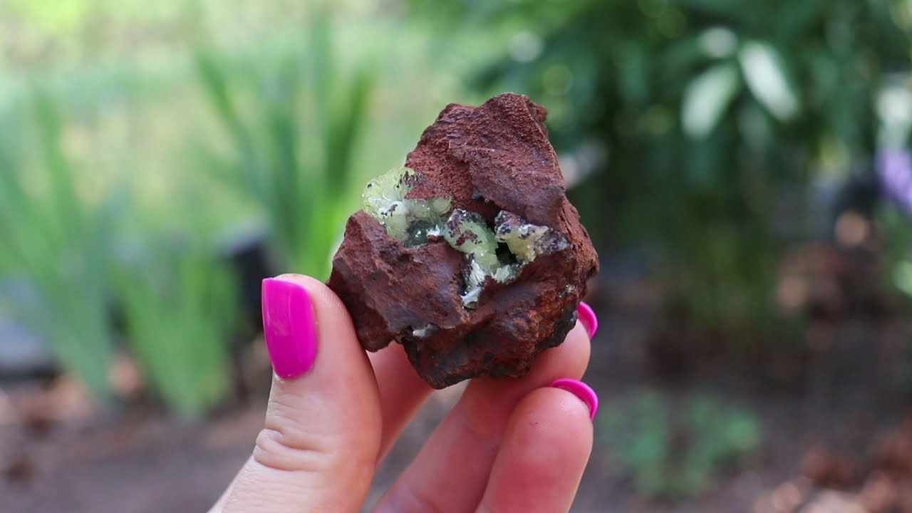 393172807476 Lustrous Green Adamite Jewels On Red Gossan Matrix From Ojuela Mine Mexico