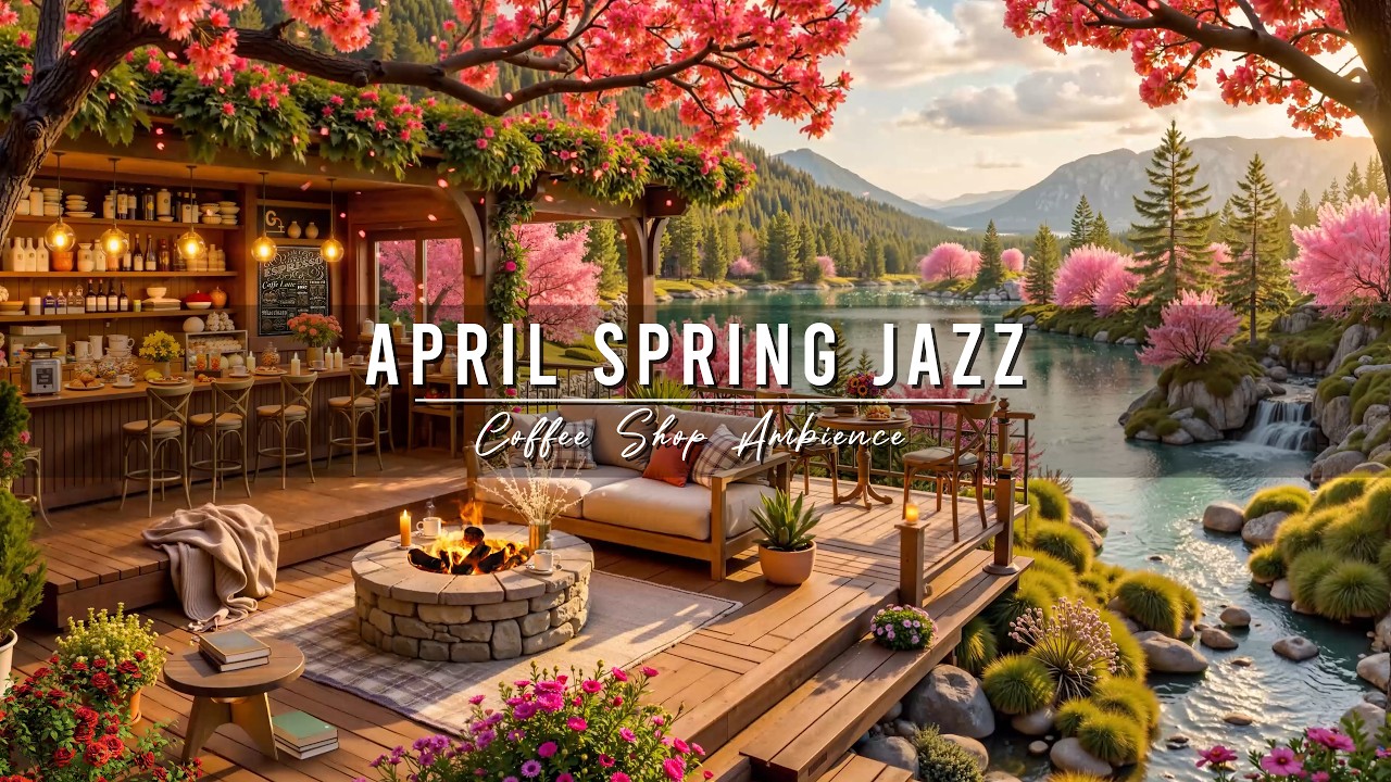 April Spring Jazz at Cozy Coffee Shop Ambience 🌸 Relaxing Jazz Instrumental Music for Work, Study