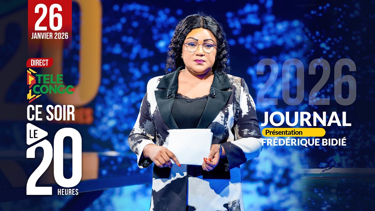 🔴 Direct JOURNAL DU 20H DU 26 JANVIER 2026 AVEC FRÉDÉRIQUE BIDIÉ  #brazzaville  #congo #news