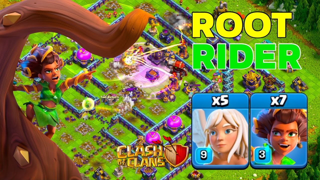 Top TH16 Strategy: Queen Charge with Root Rider in Legend League Attacks!