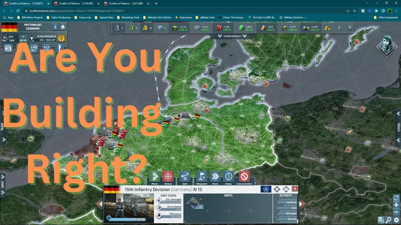 What buildings to build in Conflict of Nations World War 3