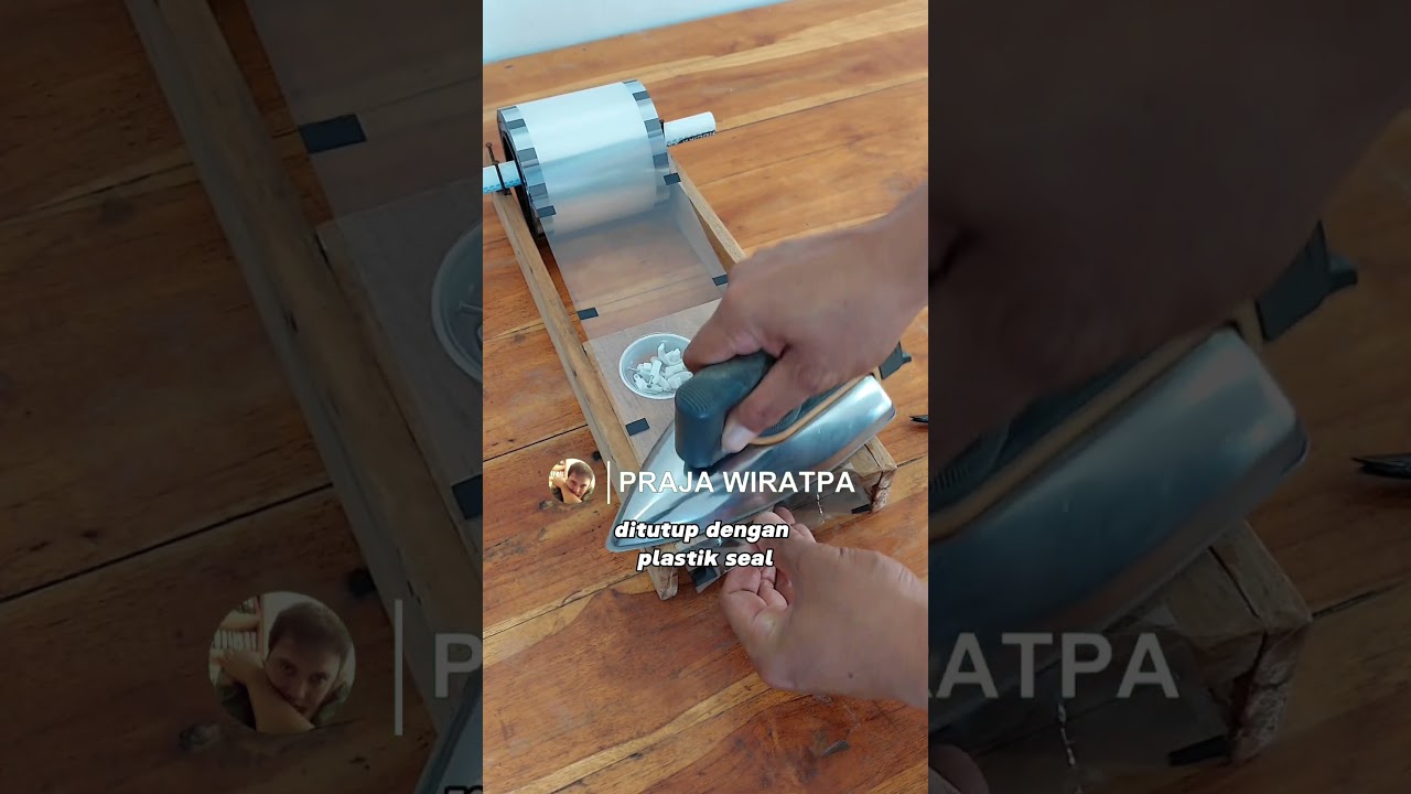 Alat press seal gelas cup plastik dengan setrikaan #press #sealer #cupsealer