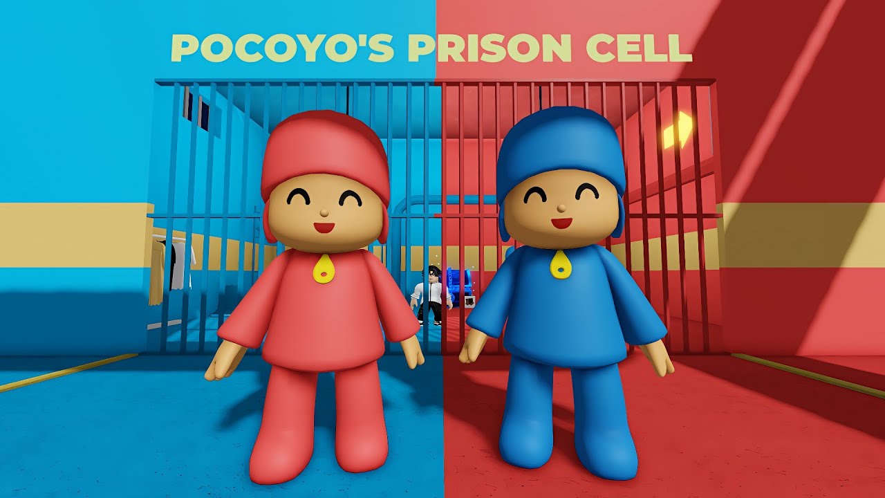 POCOYO VS RED POCOYO PRISON RUN! (OBBY) ROBLOX