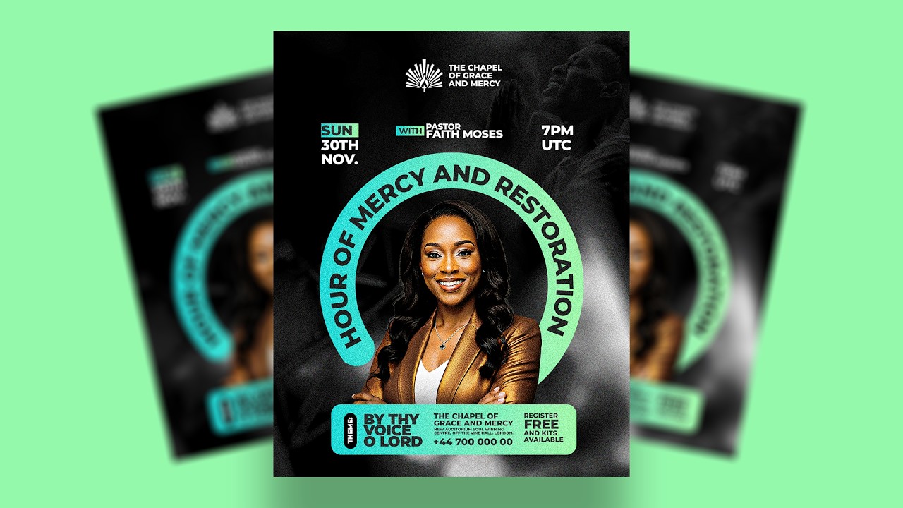 How To Make Professional Hour Of Mercy And Restoration Poster For All Social Media Design