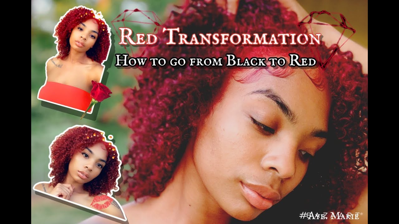 How To Dye Natural Curly Hair Red🌹| NO BLEACH| NO DAMAGE| @ A. Marie