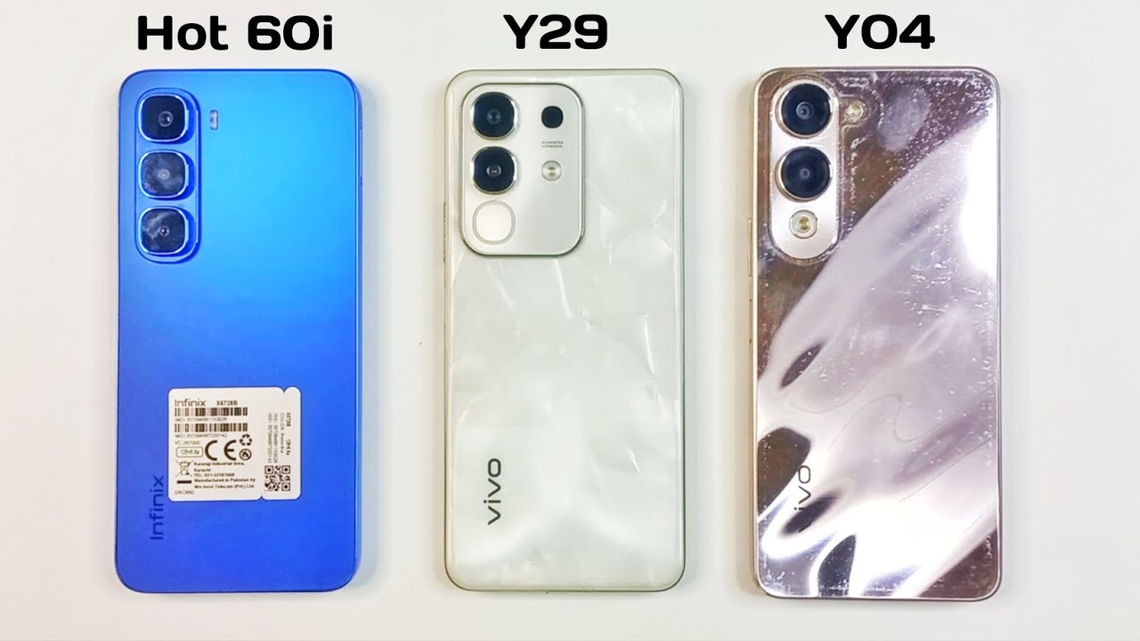Infinix Hot 60i Vs Vivo Y29 Vs Vivo Y04 | Speed Test 