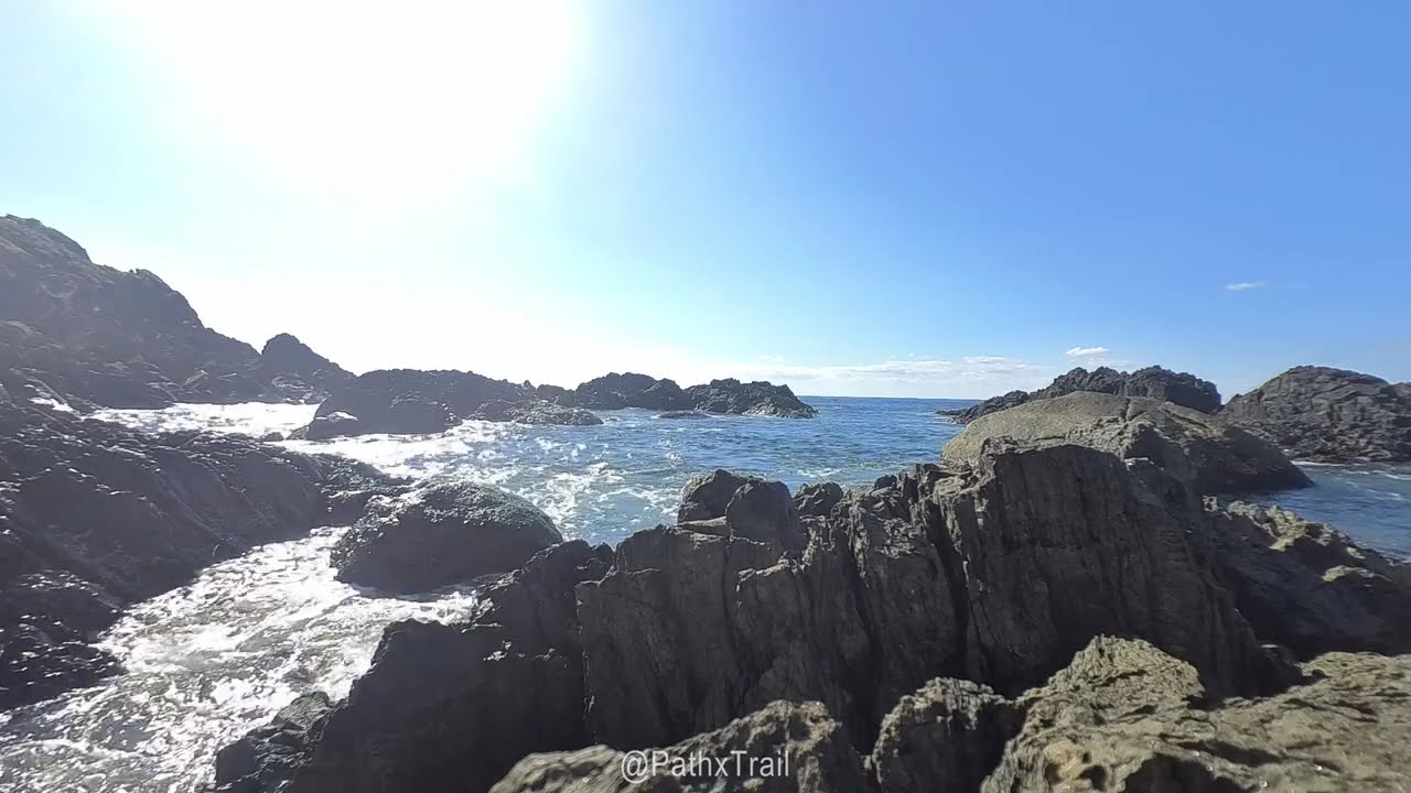 BioSymphony | Ocean Views from Hirauchi Kaichu Onsen ~  屋久島, 日本 | 1 Hour ASMR Loop (4K)