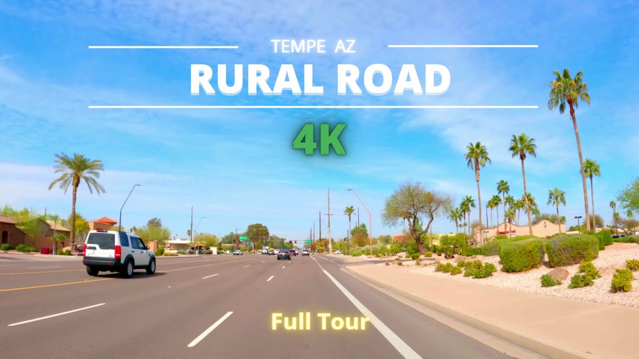 Complete Driving Route | Tempe Arizona | Rural Road | Northbound | Full Point Of View | #phoenix