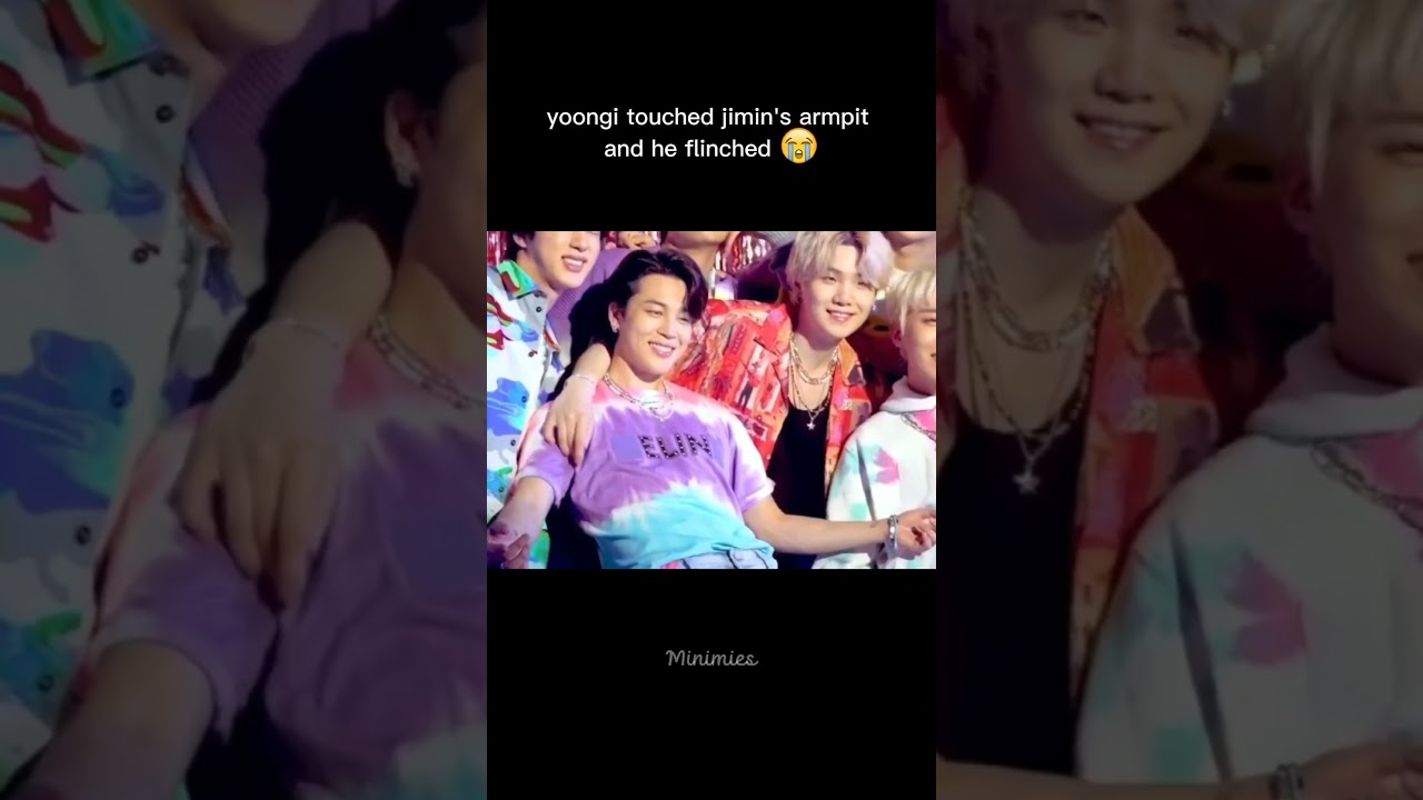 Yoongi touched jimin's armp*t and he flinched 😭