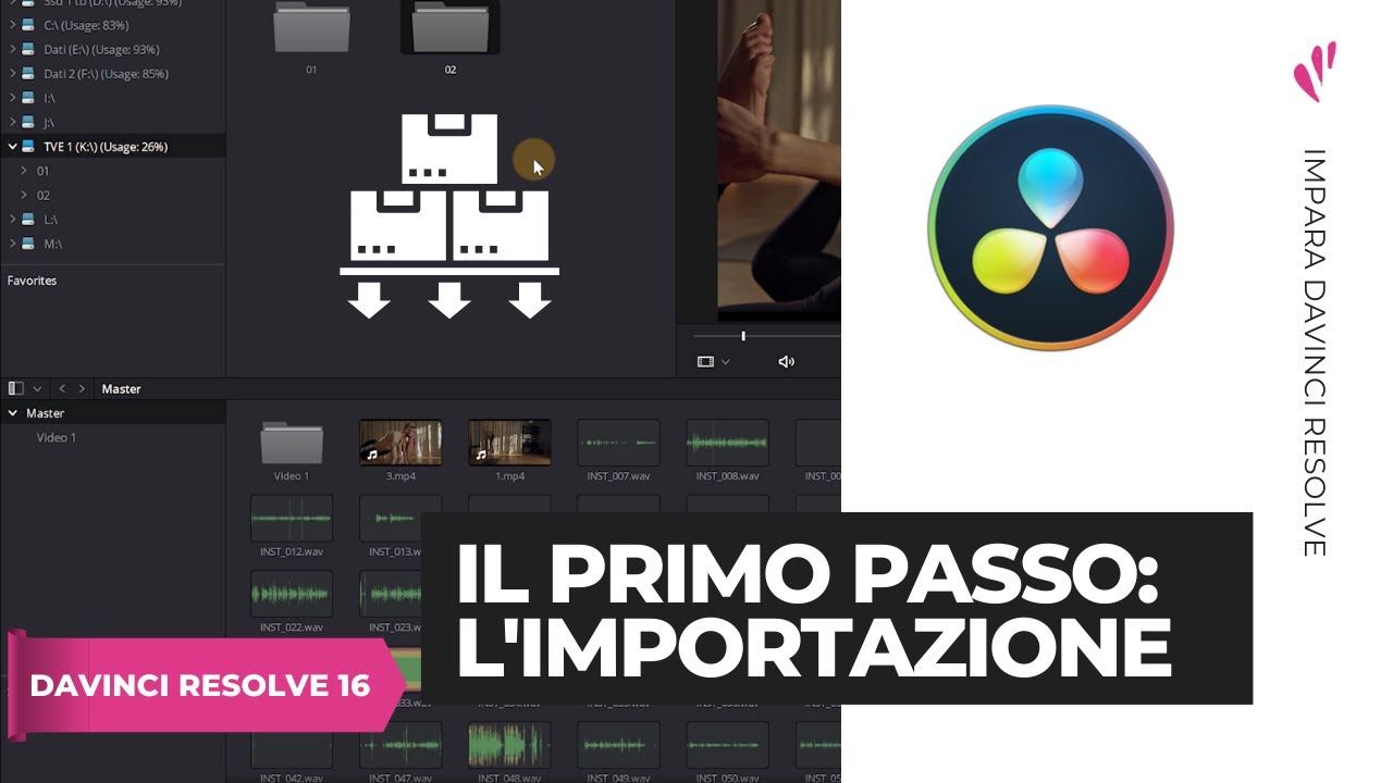 Il primo passo: l'importazione | Media | Davinci Resolve