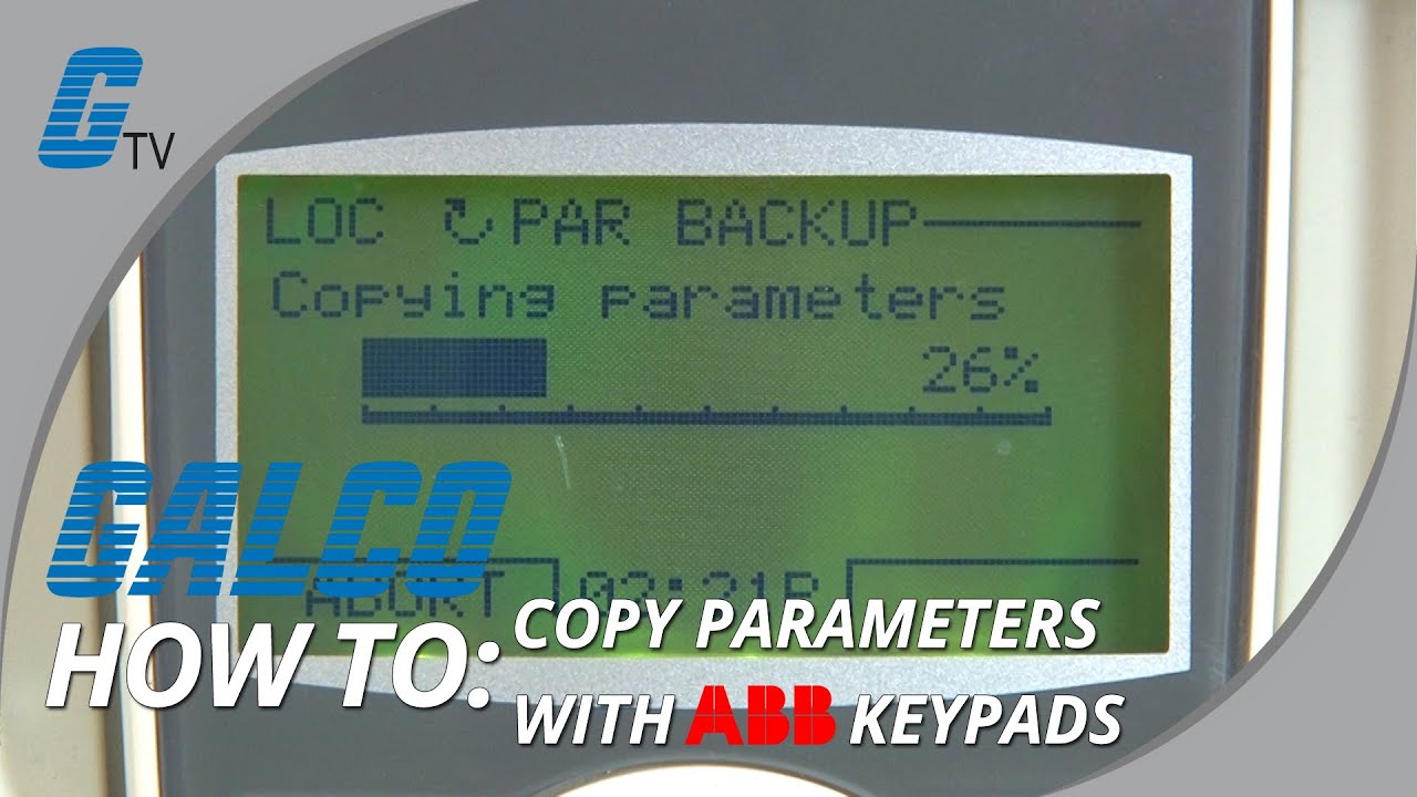How to Copy Parameters with ABB ACS Drives from Keypad