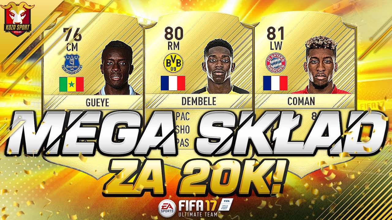 MEGA SKŁAD ZA 20K! FIFA 17 ULTIMATE TEAM